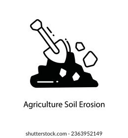 Agriculture Soil Erosion doodle Icon Design illustration. Agriculture Symbol on White background EPS 10 File