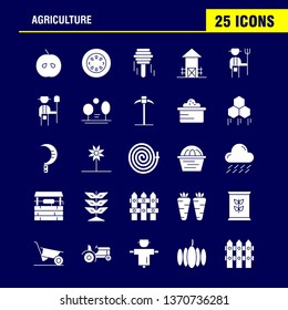 Agriculture Solid Glyph Icon Pack For Designers And Developers. Icons Of Agriculture, Apple, Country, Farm, Farming, Farm, Farming, Food, Vector