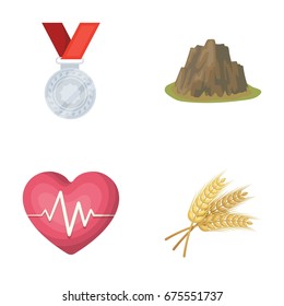 agriculture, sport and other web icon in cartoon style.health, travel icons in set collection.