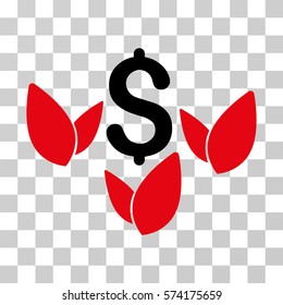 Agriculture Startup icon. Vector illustration style is flat iconic bicolor symbol, intensive red and black colors, transparent background. Designed for web and software interfaces.