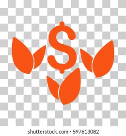 Agriculture Startup icon. Vector illustration style is flat iconic symbol, orange color, transparent background. Designed for web and software interfaces.