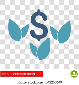 Agriculture Startup vector icon. Image style is a flat cyan and blue pictograph symbol.