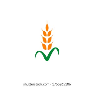 Agriculture symbol.Luxury Grain wheat concept, Agriculture wheat Template vector icon.