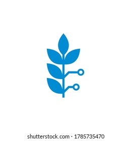 Agriculture Tech Logo , Digital Leaf Logo