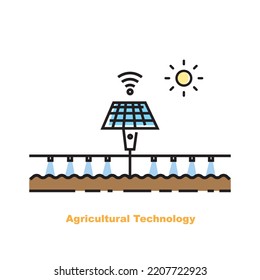 concepto de tecnología agrícola. vector modificable. el concepto de agricultura y agricultura.

