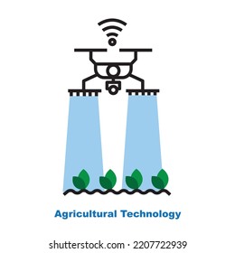 concepto de tecnología agrícola. vector modificable. el concepto de agricultura y agricultura.
