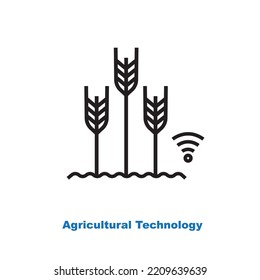 agriculture technology concept. editable vector. agriculture and farm concept.