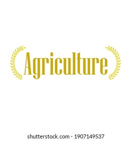 Agriculture text logo vector graphics
