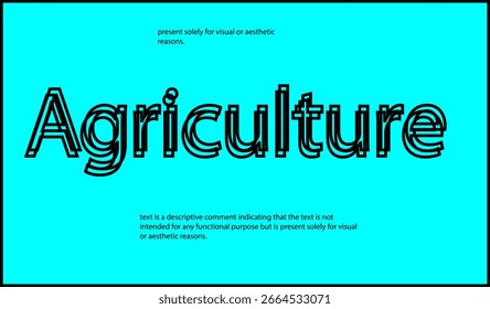 Texto agrícola escrito en letras minúsculas. Diseño de letras de Vector. Palabra sencilla.