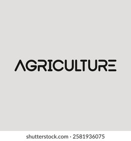 Agriculture Text Written Typography Template Background Vector Illustration Wallpaper Featuring Farming, Crops, Rural Life, Sustainable Agriculture, and Organic Farming Concepts