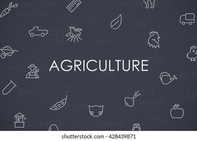 Agriculture Thin Line Icons