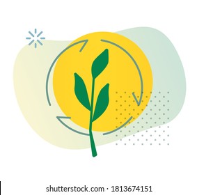 Agriculture Three Leafs - Illustration Stock Icon as EPS 10 File