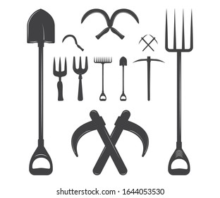 Agriculture Tools Printable Vector Illustration