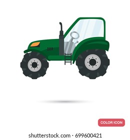 Agriculture tractor color icon for web and mobile design