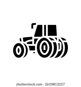 agriculture tractor glyph icon vector. agriculture tractor sign. isolated symbol illustration