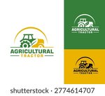 Agriculture Tractor logo design vector illustration