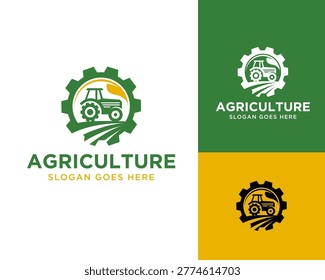 Agriculture Tractor logo design vector illustration