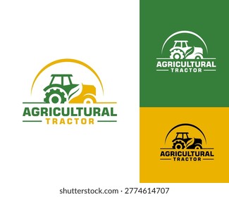 Agriculture Tractor logo design vector illustration