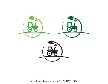 Agriculture tractor vector logo design