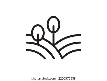 agriculture tree logo combination, unique concept. farm symbol icon