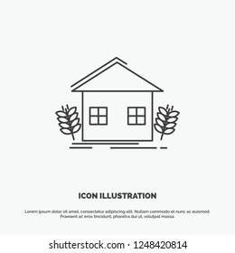 agriculture, urban, ecology, environment, farming Icon. Line vector gray symbol for UI and UX, website or mobile application