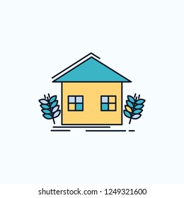 agriculture, urban, ecology, environment, farming Flat Icon. green and Yellow sign and symbols for website and Mobile appliation. vector illustration