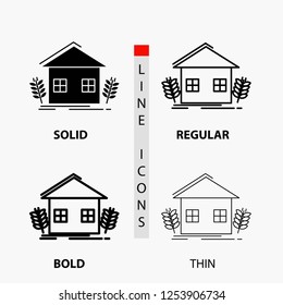 agriculture, urban, ecology, environment, farming Icon in Thin, Regular, Bold Line and Glyph Style. Vector illustration