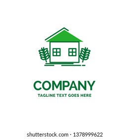 agriculture, urban, ecology, environment, farming Flat Business Logo template. Creative Green Brand Name Design.