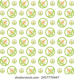 Agriculture usable trendy multicolor repeating pattern vector illustration background design
