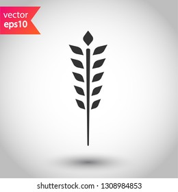 Agriculture vector icon sign. Wheat vector icon. EPS 10