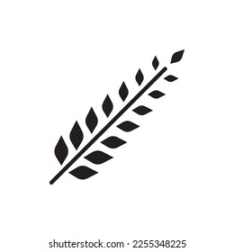 Icono vector agrícola. Diseño de letreros planos de trigo. Pictograma del símbolo EPS 10 trigo