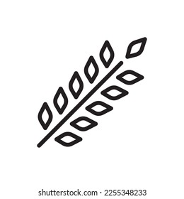 Agrarvektorsymbol. Weizenflache Schilder-Design. EPS10-Weizensymbol-Piktogramm
