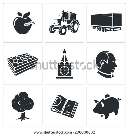 Agriculture Vector Icons Set
