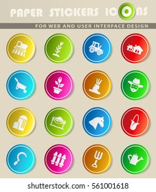 agriculture vector icons for user interface design