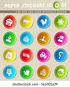 agriculture vector icons for user interface design