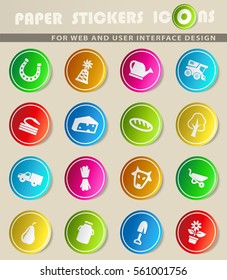 agriculture vector icons for user interface design