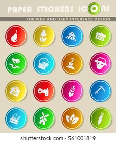 agriculture vector icons for user interface design