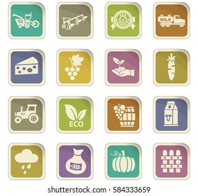 agriculture vector icons for user interface design