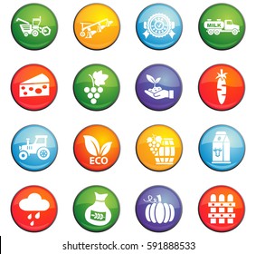 agriculture vector icons for user interface design