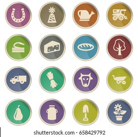 agriculture vector icons for user interface design