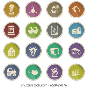 agriculture vector icons for user interface design