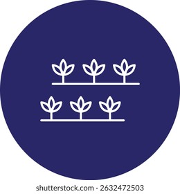 Línea de Vector de agricultura Diseño de icono de círculo