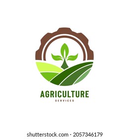 Agriculture vector logo design for a company product, service or for all your ideas