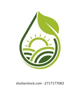 Diseño de Plantilla de logotipo de Vector de agricultura