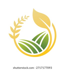 Diseño de Plantilla de logotipo de Vector de agricultura