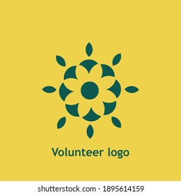 Agriculture vector logo. Volunteer support bio ecological world.