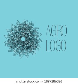 Agriculture vector logo. Volunteer support bioecological world.