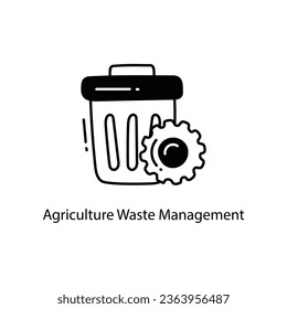 Agriculture Waste Management doodle Icon Design illustration. Agriculture Symbol on White background EPS 10 File