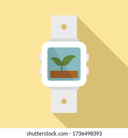 Agriculture watch icon. Flat illustration of agriculture watch vector icon for web design