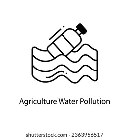 Agriculture Water Pollution doodle Icon Design illustration. Agriculture Symbol on White background EPS 10 File